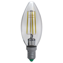 lampadina led candela e14 6w luce naturale 4000k ecoman vetro trasparente