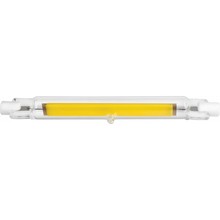 lampadina led lineare j118 r7s 11w luce calda 3000k ecoman vetro trasparente