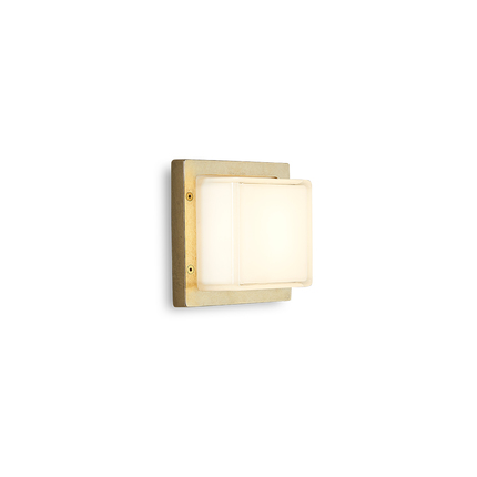 applique led ice cubic 11w luce calda 3000k ottone naturale ip65 m3403