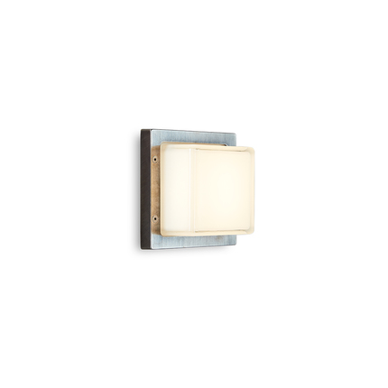 applique led ice cubic 11w luce calda 3000k ottone nickelato ip65 m3403