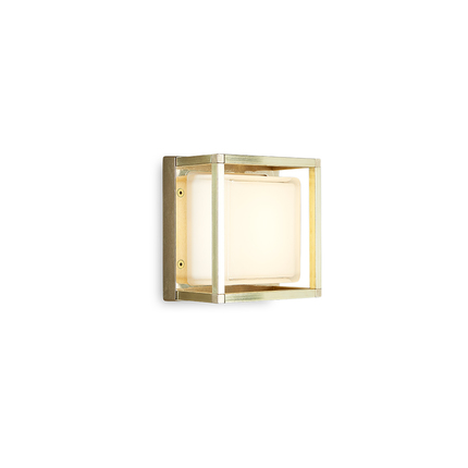 applique led ice cubic 11w luce calda 3000k ottone naturale ip65 m3404