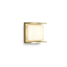 applique led ice cubic 11w luce calda 3000k ottone naturale ip65 m3405