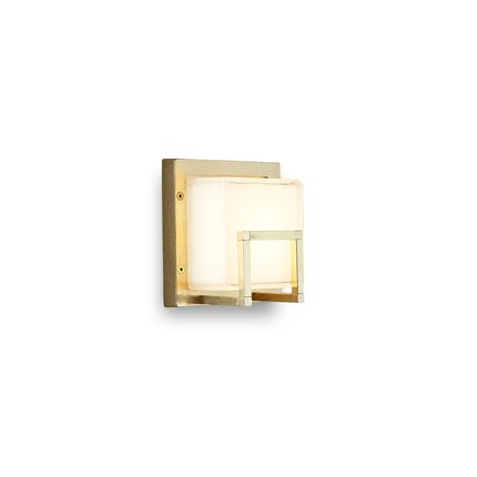 applique led ice cubic 11w luce calda 3000k ottone naturale ip65 m3407