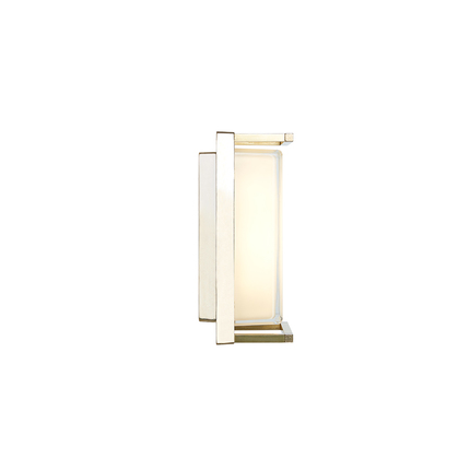 applique led ice cubic 13w luce calda 3000k ottone naturale ip65 m3412