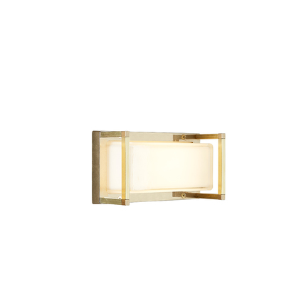 applique led ice cubic 13w luce calda 3000k ottone naturale ip65 m3412