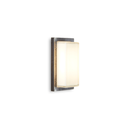 applique led ice cubic 13w luce calda 3000k ottone nickelato ip65 m3410