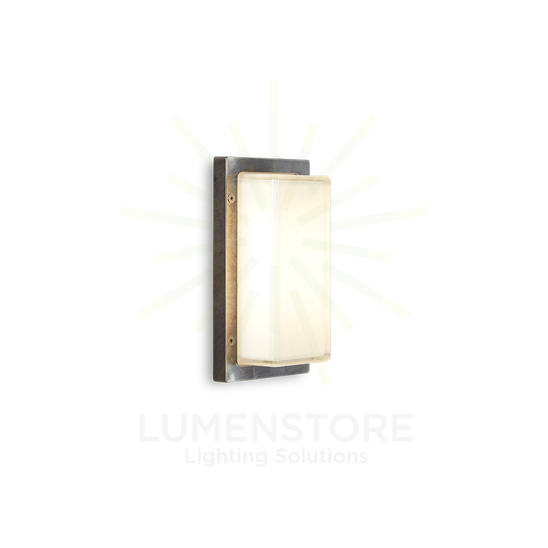 applique led ice cubic 13w luce calda 3000k ottone nickelato ip65 m3410