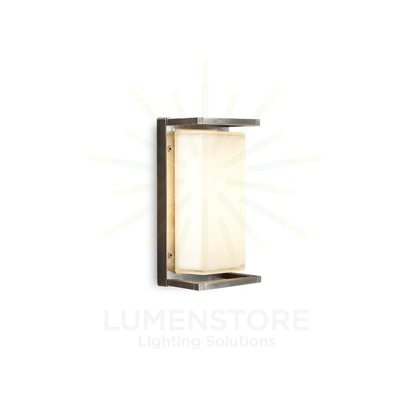 applique led ice cubic 13w luce calda 3000k ottone nickelato ip65 m3412