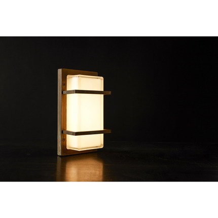 applique led ice cubic 13w luce calda 3000k ottone anticato ip65 m3415