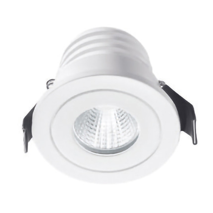 faretto alya 5w luce calda 3000k gealed tondo ad incasso bianco