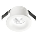 faretto gaia 4w luce calda 3000k gealed tondo ad incasso bianco