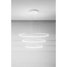 lampadario led erika 128w luce calda 3000k gea luce rotondo a tre anelli 