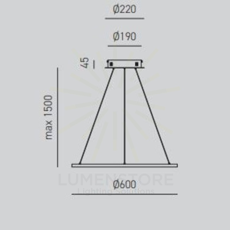 lampadario led erika 38w luce calda 3000k gea luce rotondo sp