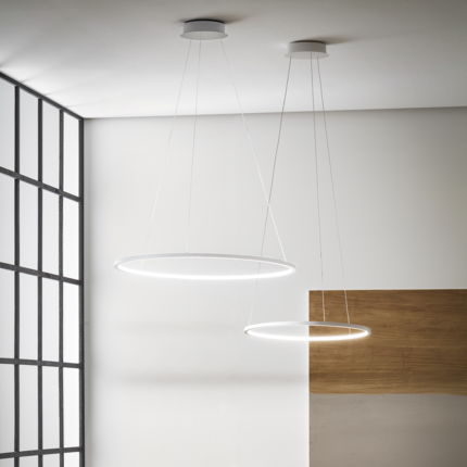 lampadario led erika 48w luce calda 3000k gea luce rotondo sg