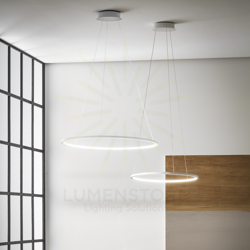 lampadario led erika 48w luce calda 3000k gea luce rotondo sg