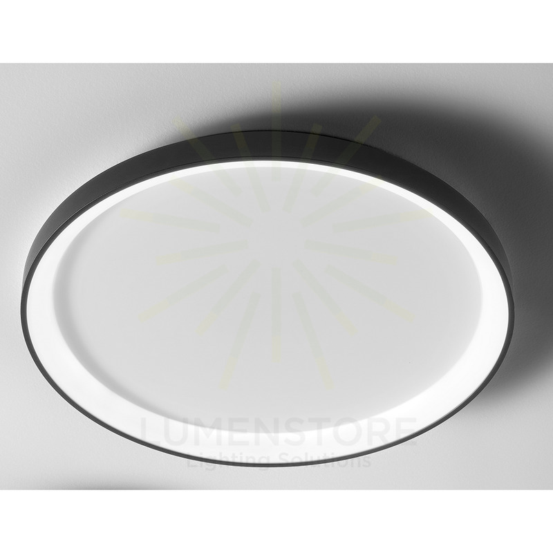 plafoniera krizia 60w luce calda 3000k gealuce xl nera