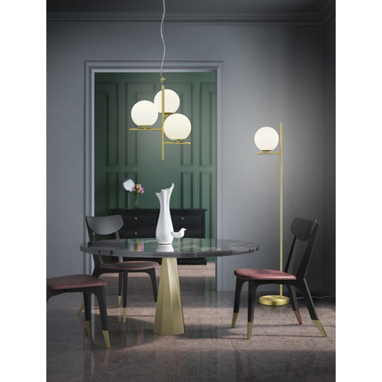 lampadario a sospensione serie pure a 3 sfere trio lighting 302000308