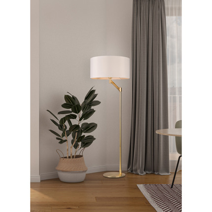 piantana colore ottone satinato serie cassio trio lighting 414400108