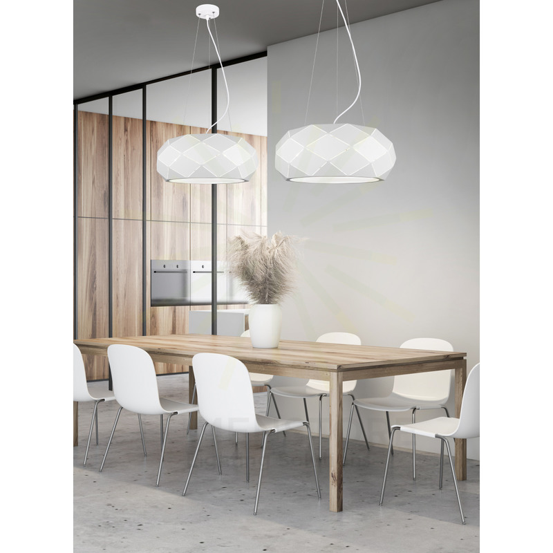 lampadario a sospensione bianco serie zandor trio lighting 303500331