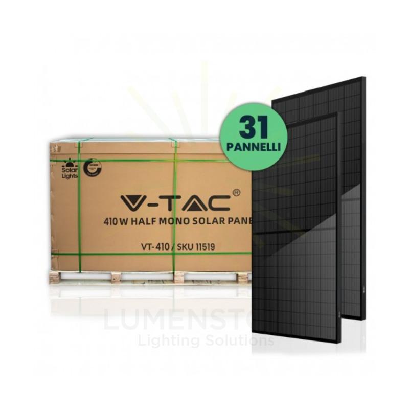 kit 31 pannelli solari da 410w (12.71kw) black