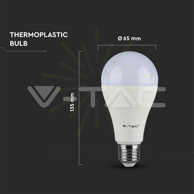 lampadina led goccia e27 17w luce calda 3000k v-tac sku162