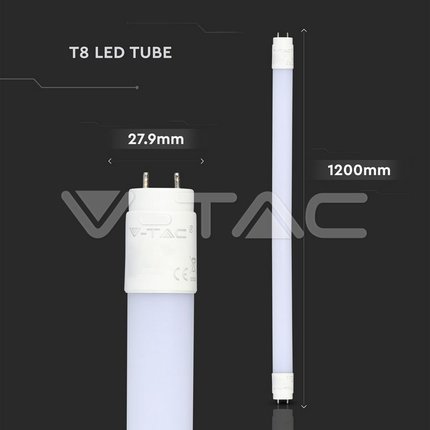 tubo led t8 g13 120 cm 18w luce fredda v-tac sku216264