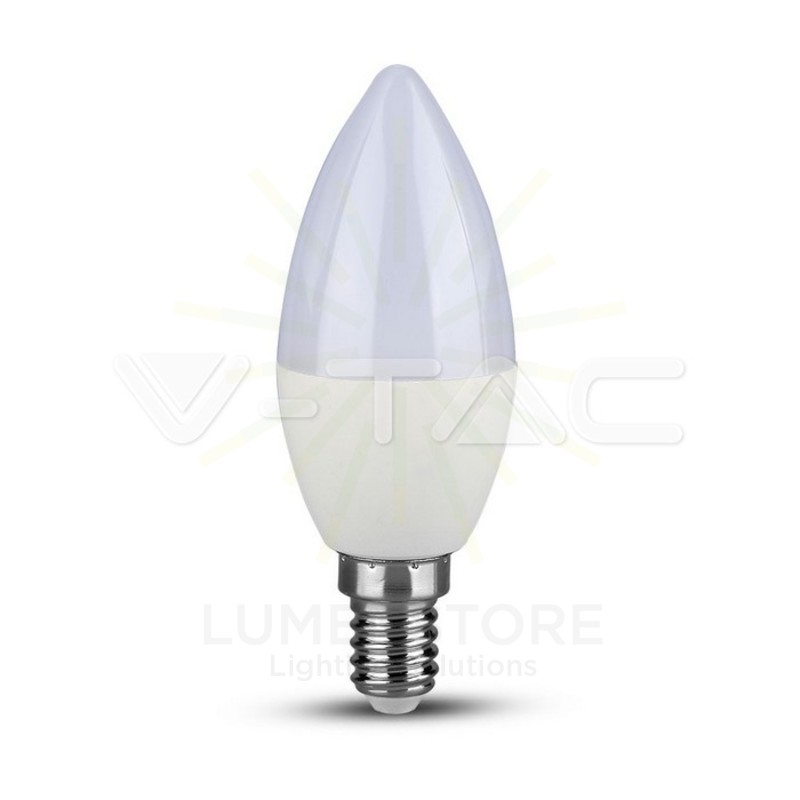 lampadina led candela e14 5.5w luce fredda 6400k v-tac sku173