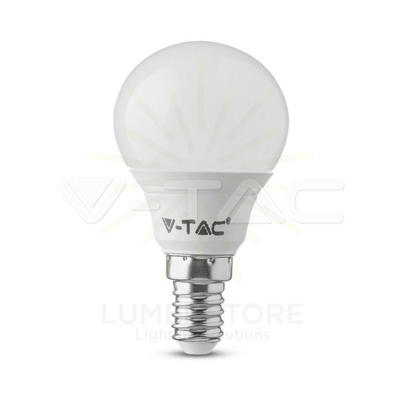 lampadina led sfera e14 5.5w luce calda 3000k v-tac sku168