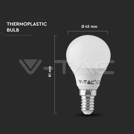 lampadina led sfera e14 5.5w luce naturale 4000k v-tac sku169