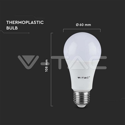 lampadina led goccia e27 8.5w luce calda 3000k v-tac sku217260