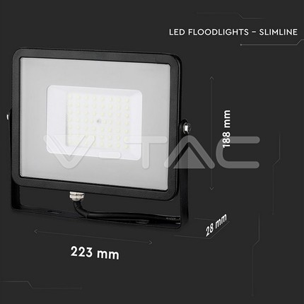 faretto a led da esterno 50w luce calda v-tac sku21406