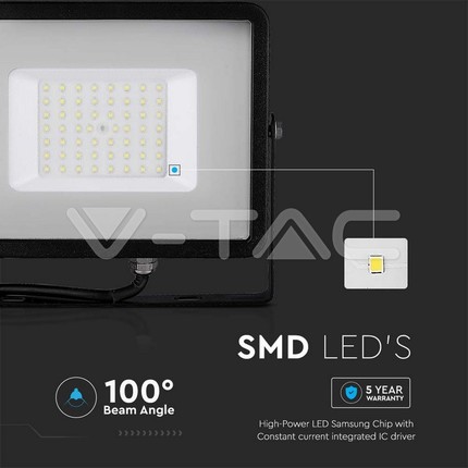 faretto a led da esterno 50w luce fredda v-tac sku215960