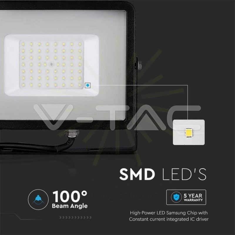 faretto a led da esterno 50w luce fredda v-tac sku215960