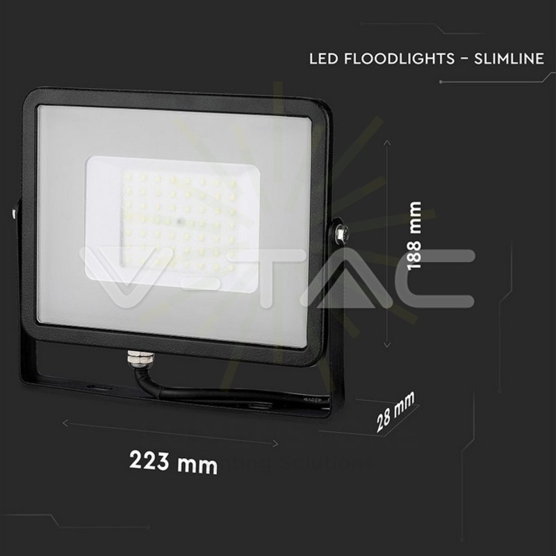 faretto a led da esterno 50w luce fredda v-tac sku215960