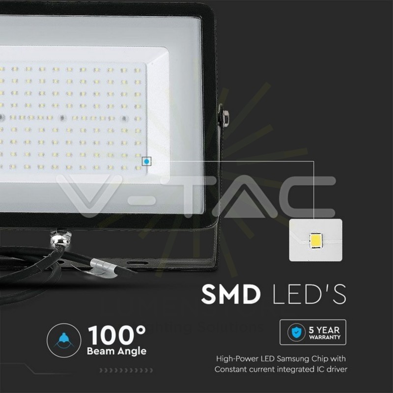 faretto a led da esterno 100w luce calda v-tac sku21412