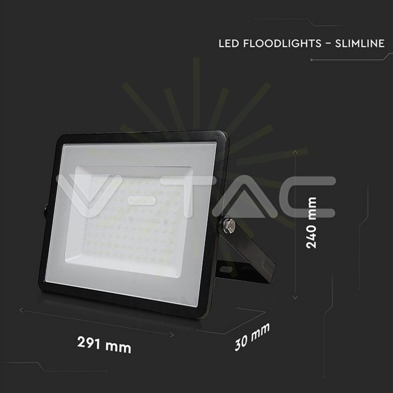 faretto a led da esterno 100w luce calda v-tac sku21412