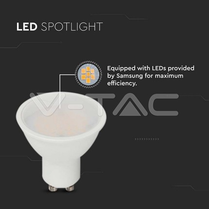 lampadina led gu10 10w luce calda v-tac sku21878