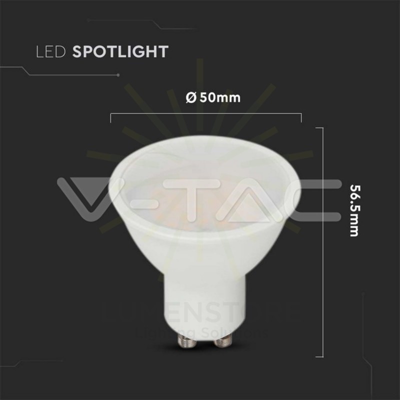 lampadina led gu10 10w luce calda v-tac sku21878