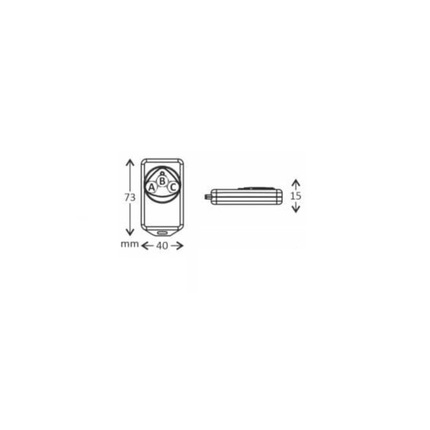 telecomando per cancello tlc3x5t grigio