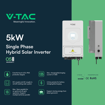 inverter fotovoltaico ibrido monofase 5kw sku11547