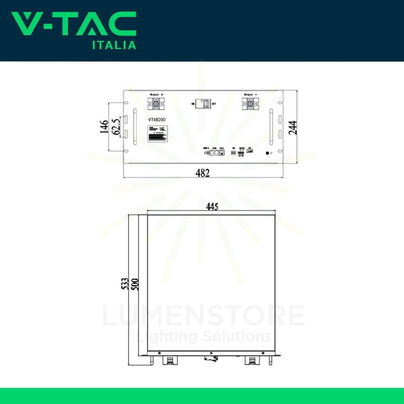 batteria per fotovoltaico 9.6kw sku11523