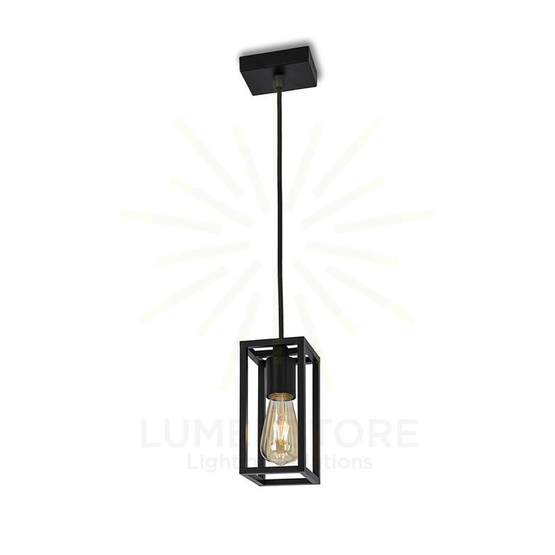 lampadario cubic nero e27 modello 3393