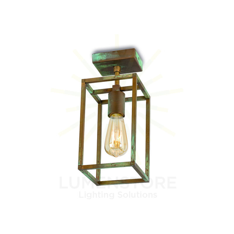 lampadario cubic industrial anticato ramato e27 modello 3391