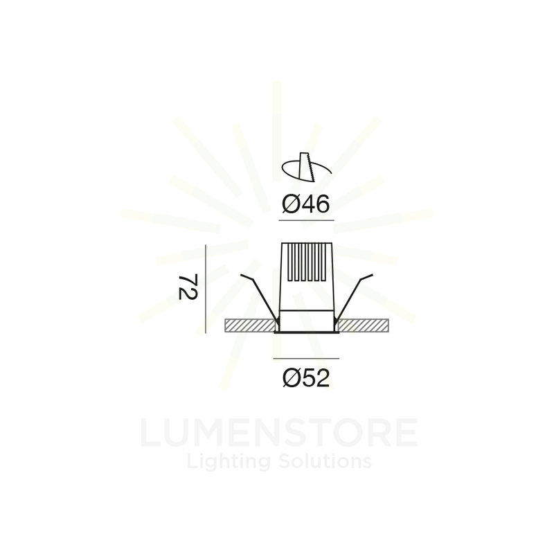 faretto led 12w luce calda 3000k bianco da incasso gfa1412c gea luce
