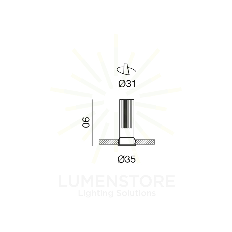 faretto led 10w luce calda 3000k bianco da incasso gfa1410c gea luce