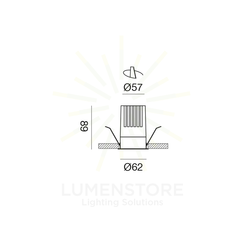 faretto led 18w luce calda 3000k bianco da incasso gfa1414c gea luce