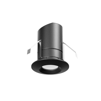faretto led 2.1w luce calda 3000k nero da incasso ip44 ges2061c gea luce