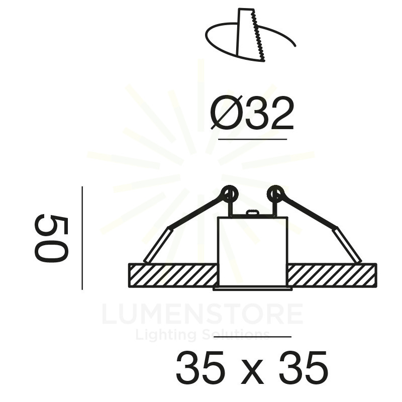 faretto led 3w luce calda 3000k bianco da incasso gfa1092c gea luce