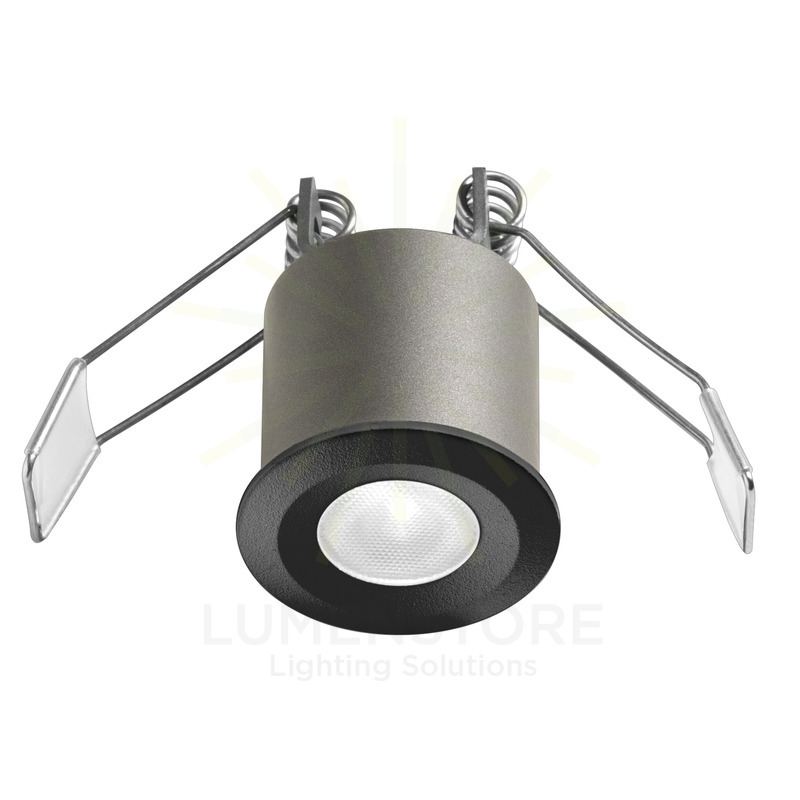faretto led 3w luce calda 3000k nero da incasso gfa1091c gea luce