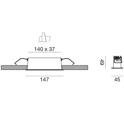 faretto led 10w luce calda 3000k da incasso gfa1120c gea luce